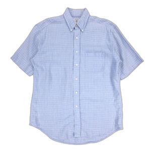 NEW Brooks Brothers Summer Linen Shirt Windowpane Button Down Resort old Money